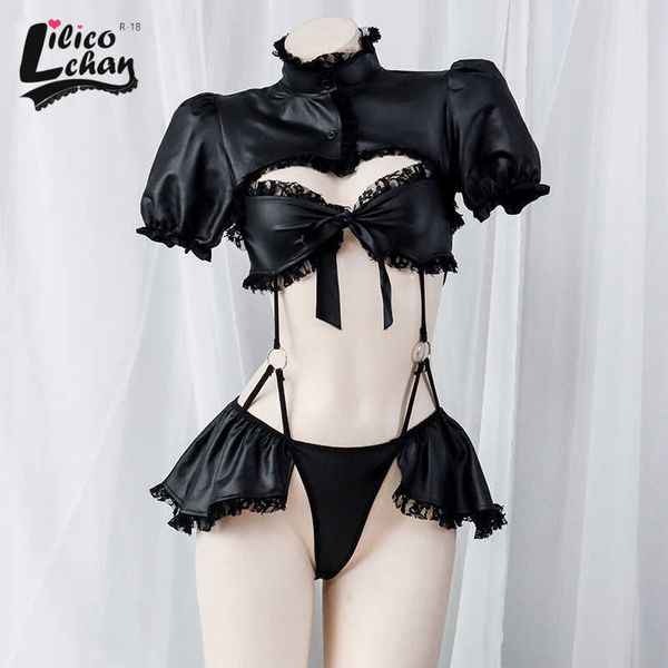 set patent leather gothic women lingerie backless lace bodysuit bandage tempatation erotic costumes nightgown hollow outhkd230703, Black;white
set patent leather gothic women lingerie backless lace bodysuit bandage tempatation erotic costumes nightgown hollow outhkd230703, Black;white