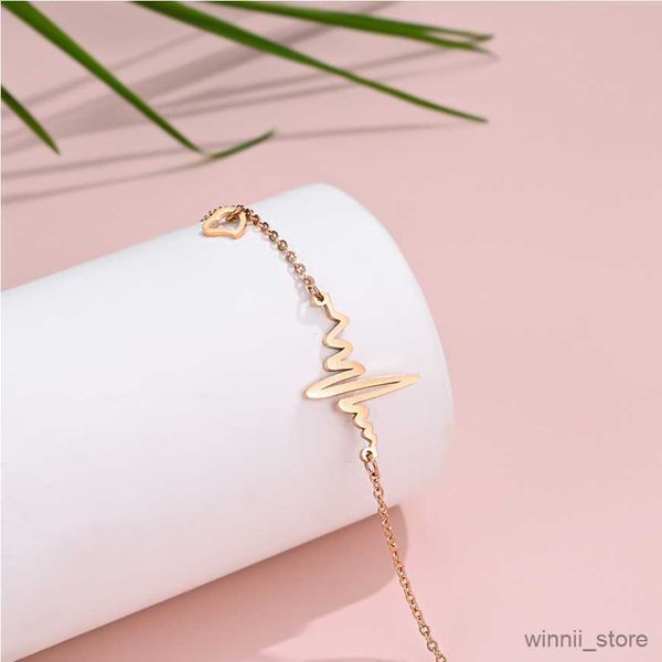 charm bracelets stainless steel fashion upscale jewelry rose gold color love heart heartbeat frequency charms chain bracelet for women r2307, Golden;silver
charm bracelets stainless steel fashion upscale jewelry rose gold color love heart heartbeat frequency charms chain bracelet for women r2307, Golden;silver
