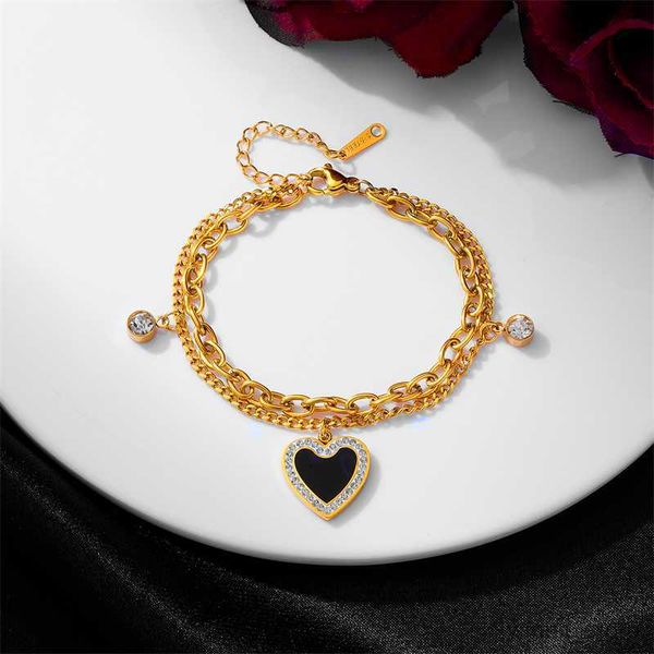 charm bracelets stainless steel new fashion fine jewelry layer embedded love heart charm thick chain bracelets for women r230704, Golden;silver
charm bracelets stainless steel new fashion fine jewelry layer embedded love heart charm thick chain bracelets for women r230704, Golden;silver