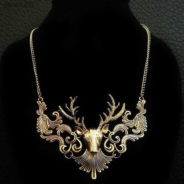 fashion charming elk deer necklace pendant vintage statement necklace collier femme l230704, Silver
fashion charming elk deer necklace pendant vintage statement necklace collier femme l230704, Silver