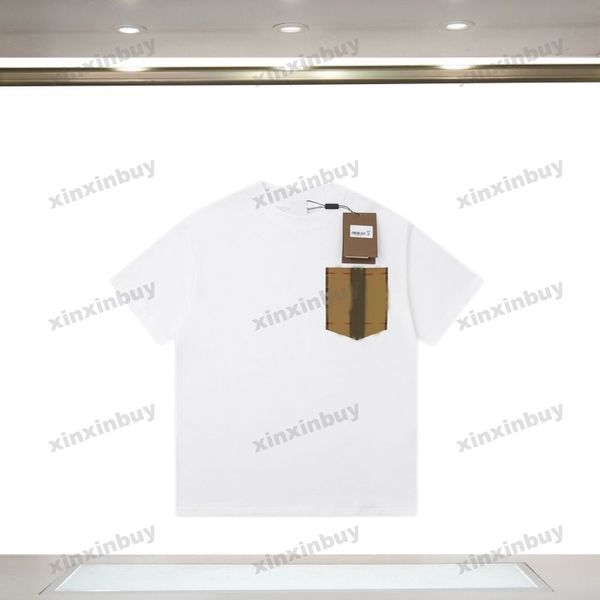 xinxinbuy men designer tee t shirt 23ss plaid pocket letter printing short sleeve cotton women white black blue xs-xl, Black;brown
xinxinbuy men designer tee t shirt 23ss plaid pocket letter printing short sleeve cotton women white black blue xs-xl, Black;brown