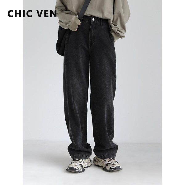 jeans chic ven women's jeans retro casual loose high waist slim harun pants straight washed denim female trousers sping autumn 2022, Blue
jeans chic ven women's jeans retro casual loose high waist slim harun pants straight washed denim female trousers sping autumn 2022, Blue