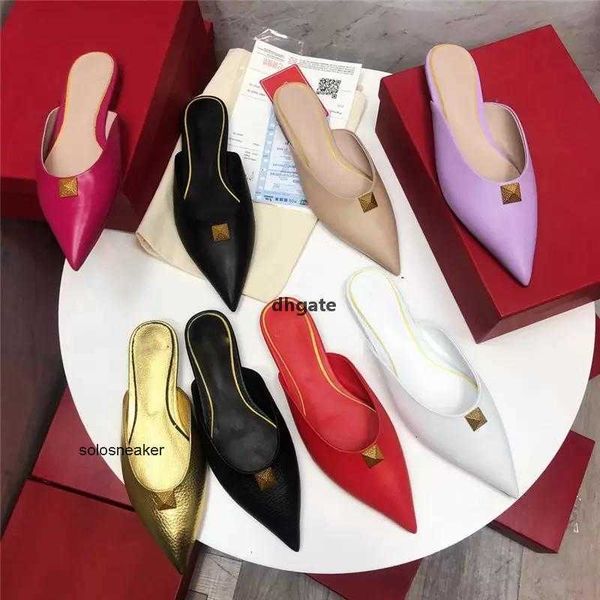 quality valentinoly flat shoes muller designer slippers luxury roman calfskin stud muller metallic calf flat roman st es ybi, Black
quality valentinoly flat shoes muller designer slippers luxury roman calfskin stud muller metallic calf flat roman st es ybi, Black