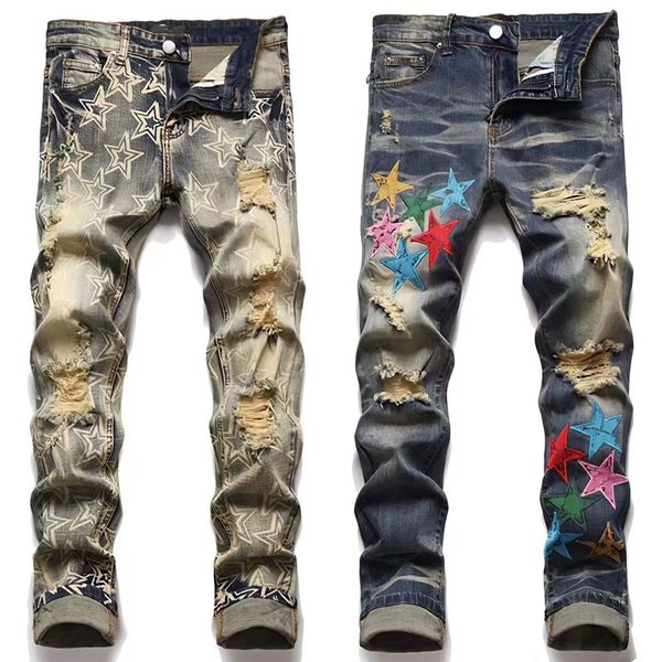 men jeans designer skinny jeans fashion straight men's biker hole stretch denim casual jean men skinny pants men's jeans european, Blue
men jeans designer skinny jeans fashion straight men's biker hole stretch denim casual jean men skinny pants men's jeans european, Blue