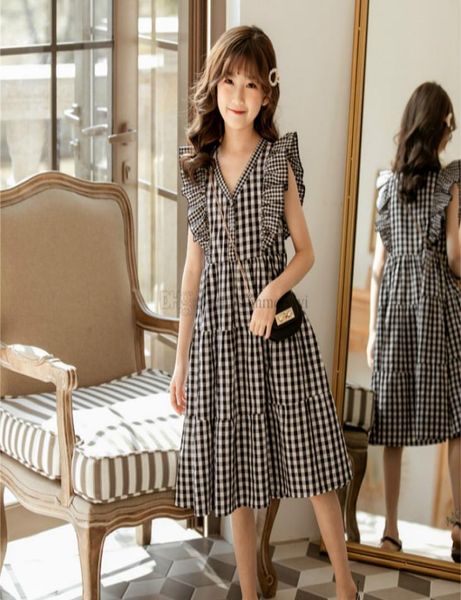 big girls plaid dresses 2021 summer children falbala fly sleeve dress old kids black white lattice clothing 315t a69878218082, Red;yellow
big girls plaid dresses 2021 summer children falbala fly sleeve dress old kids black white lattice clothing 315t a69878218082, Red;yellow