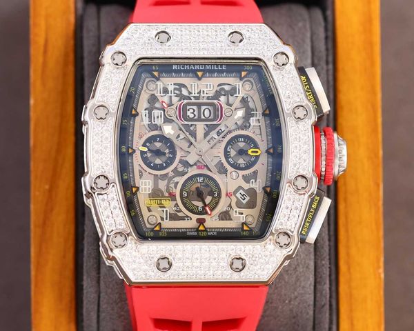 fantastic full diamond r i c h a r d luxury superb style male wrist watches rm11 rm11-03 3n6d designer mechanical high-end quality bust down, Slivery;brown
fantastic full diamond r i c h a r d luxury superb style male wrist watches rm11 rm11-03 3n6d designer mechanical high-end quality bust down, Slivery;brown