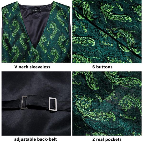blazers hitie green teal floral paisley silk men slim waistcoat necktie set for suit dress wedding 4pcs vest necktie hanky cufflink set, White;black
blazers hitie green teal floral paisley silk men slim waistcoat necktie set for suit dress wedding 4pcs vest necktie hanky cufflink set, White;black