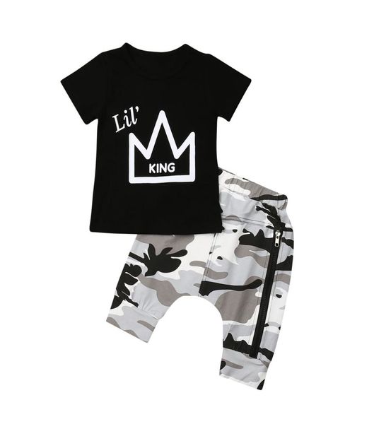 newborn kids baby boys crown print tshirt camouflage shorts pants 2pcs outfits set clothes 05t 2 color baby boy clothes1981588, White
newborn kids baby boys crown print tshirt camouflage shorts pants 2pcs outfits set clothes 05t 2 color baby boy clothes1981588, White