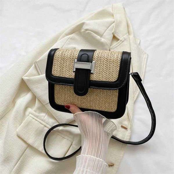 lady evening bags simple and casual small square bag contrasting color drawstring flap woven straw westernized splicing beach 230704
lady evening bags simple and casual small square bag contrasting color drawstring flap woven straw westernized splicing beach 230704