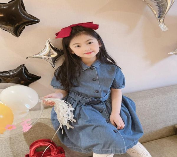 2021 kids girls blue denim dress fashion summer princess short sleeve casual dress babies retail clothes4950335, Red;yellow
2021 kids girls blue denim dress fashion summer princess short sleeve casual dress babies retail clothes4950335, Red;yellow