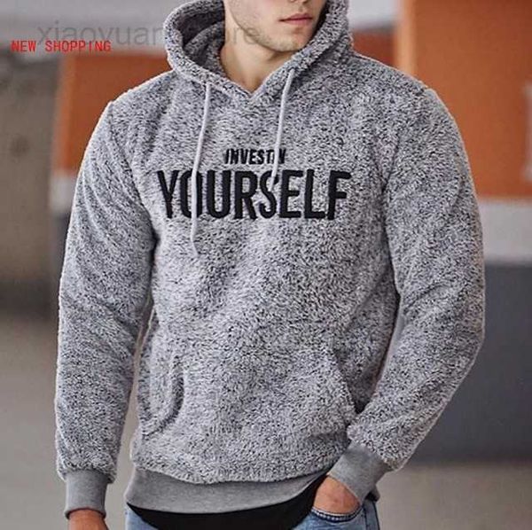 men's hoodies autumn winter men warm plush fleece hoodie casual long sleeve letter print hooded pullover teddy fashion street hkd23070, Black
men's hoodies autumn winter men warm plush fleece hoodie casual long sleeve letter print hooded pullover teddy fashion street hkd23070, Black
