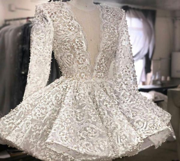 real image lace cocktail dresses long sleeves beaded mini skirt short prom gowns deep v neck celebrity dress4006758, Black
real image lace cocktail dresses long sleeves beaded mini skirt short prom gowns deep v neck celebrity dress4006758, Black