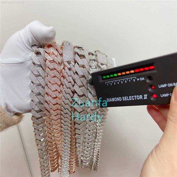 18mm 4 rows moissanite cuban chain necklace hip hop bling iced out vvs link, Silver
18mm 4 rows moissanite cuban chain necklace hip hop bling iced out vvs link, Silver
