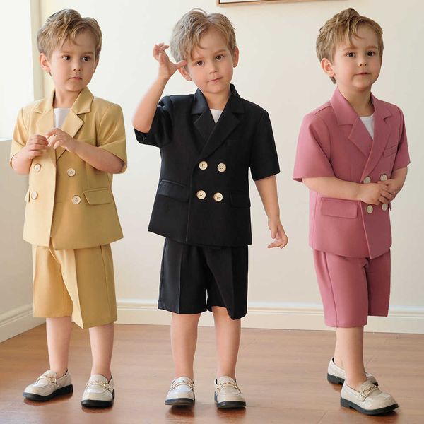 suits child fashion summer short sleeve suit set handsome korean boy birthday party performance wedding costume kids blazer shortshkd230704, Black
suits child fashion summer short sleeve suit set handsome korean boy birthday party performance wedding costume kids blazer shortshkd230704, Black