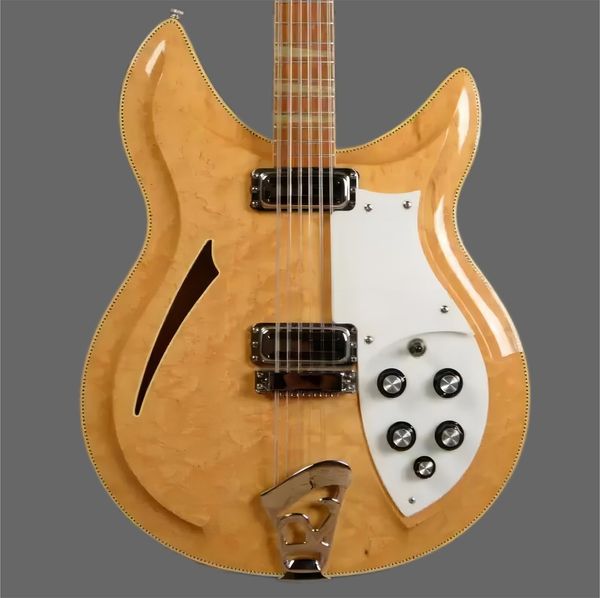 12 strings 360 381 maple glo natural semi hollow body electric guitar arched & back, sandwich neck, checkerboard binding, vintage tuners, gl
12 strings 360 381 maple glo natural semi hollow body electric guitar arched & back, sandwich neck, checkerboard binding, vintage tuners, gl