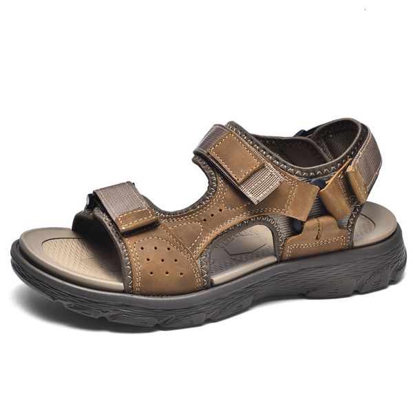 slippers fashion summer leisure breathable beach men shoes leather sandals men's waterproof size 38 230703, Black
slippers fashion summer leisure breathable beach men shoes leather sandals men's waterproof size 38 230703, Black