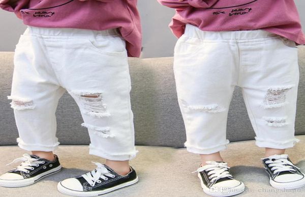 2019 spring autumn baby girls ripped jeans children kids broken hole pants white color girls elastic waist denim pants2845353, Blue
2019 spring autumn baby girls ripped jeans children kids broken hole pants white color girls elastic waist denim pants2845353, Blue
