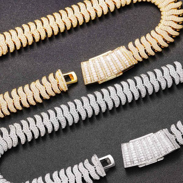 new fashion 22mm 16-24inch yellow white gold plated full micro setting cz cuban chain necklace bracelet punk jewelry necklace chains, Silver
new fashion 22mm 16-24inch yellow white gold plated full micro setting cz cuban chain necklace bracelet punk jewelry necklace chains, Silver