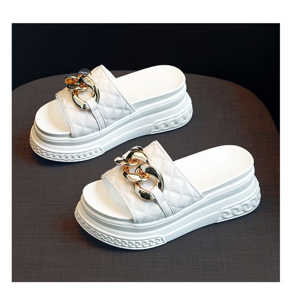 slippers chain high heels slippers women wedding shoes summer white black platform wedges slides ladies beach slippers 230703
slippers chain high heels slippers women wedding shoes summer white black platform wedges slides ladies beach slippers 230703