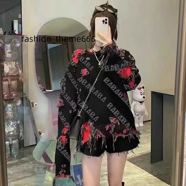 fashion sweater women's tattered autumn winter round neck striped long sleeve women men high end jacquard cardigan knitting sweaters co, White;black
fashion sweater women's tattered autumn winter round neck striped long sleeve women men high end jacquard cardigan knitting sweaters co, White;black