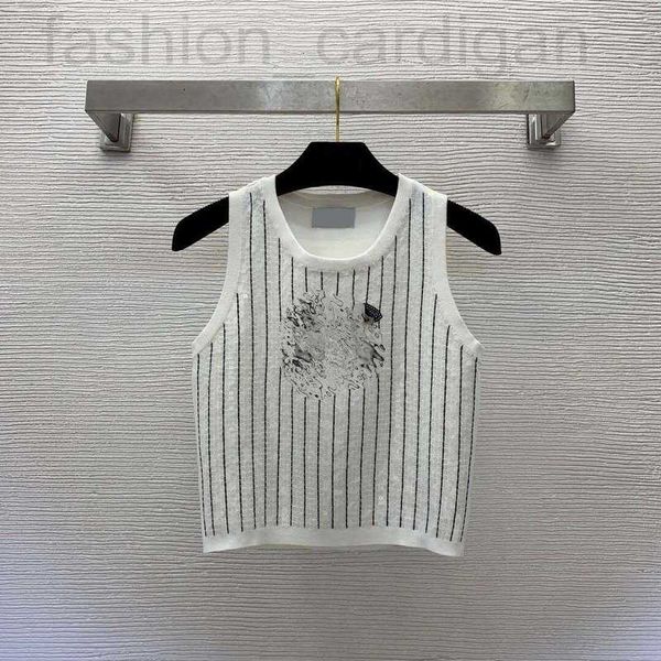 women's tanks & camis designer 23ss womens knits women clothes summer new celebrity style letter vertical stripe sequin knitted tank wo, White
women's tanks & camis designer 23ss womens knits women clothes summer new celebrity style letter vertical stripe sequin knitted tank wo, White