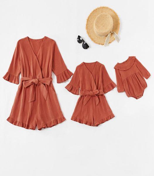 family matching outfits summer girls falbala short sleeve jumpsuit baby cotton falabal lapel romper mommy and me match clothing a69944791, Blue
family matching outfits summer girls falbala short sleeve jumpsuit baby cotton falabal lapel romper mommy and me match clothing a69944791, Blue