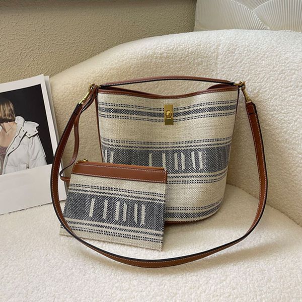 canvas bucket bag tote handbag crossbody bags shopping handbags cowhide leather jacquard striped fabri embroidered letter shoulder back purs
canvas bucket bag tote handbag crossbody bags shopping handbags cowhide leather jacquard striped fabri embroidered letter shoulder back purs