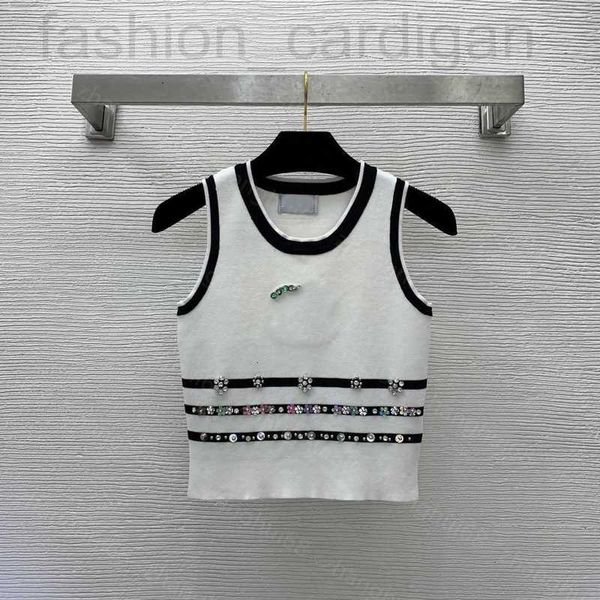 women's knits & tees designer 23ss womens clothing womens heavy industry custom colored sequin nailed beaded diamond-encrusted striped, White
women's knits & tees designer 23ss womens clothing womens heavy industry custom colored sequin nailed beaded diamond-encrusted striped, White