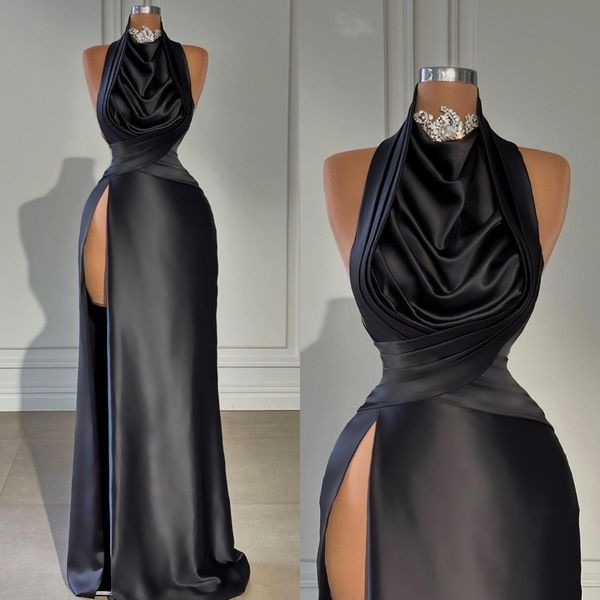 elegant black evening gown beads high collar split party prom dresses sweep train formal long dress for red carpet special occasion, Black;red
elegant black evening gown beads high collar split party prom dresses sweep train formal long dress for red carpet special occasion, Black;red