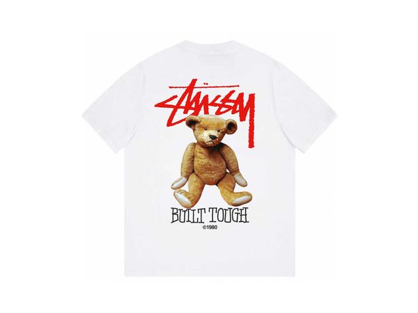 men's and women's fashion t-shirt high street brand stussys doll little bear print loose short sleeve unisex, White
men's and women's fashion t-shirt high street brand stussys doll little bear print loose short sleeve unisex, White