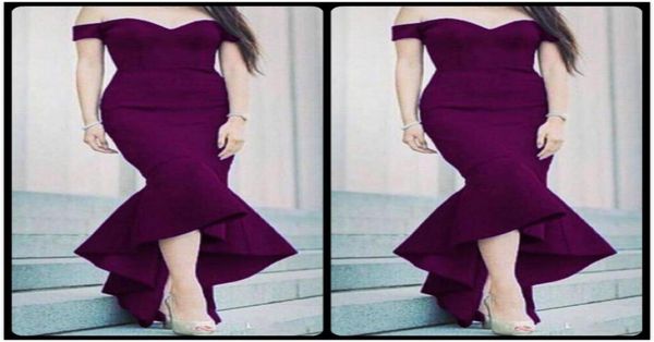 2020 hi lo train mermaid prom dresses with off shoulder tea length sweetheart neck ruffles crepe trumpt grape evening g5103656, Black
2020 hi lo train mermaid prom dresses with off shoulder tea length sweetheart neck ruffles crepe trumpt grape evening g5103656, Black