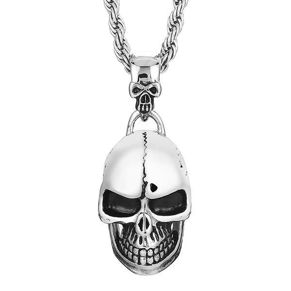 skeleton pendant stylish male skull stainless steel necklace rope chain for men gothic jewelry 4mm 22inch silver
skeleton pendant stylish male skull stainless steel necklace rope chain for men gothic jewelry 4mm 22inch silver