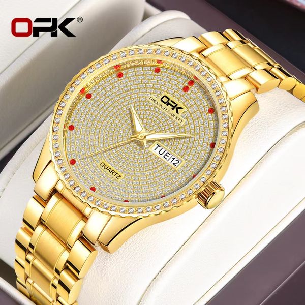 opk men's quartz watch vintage elegant diamonds waterproof men's watch 40mm, Slivery;brown
opk men's quartz watch vintage elegant diamonds waterproof men's watch 40mm, Slivery;brown