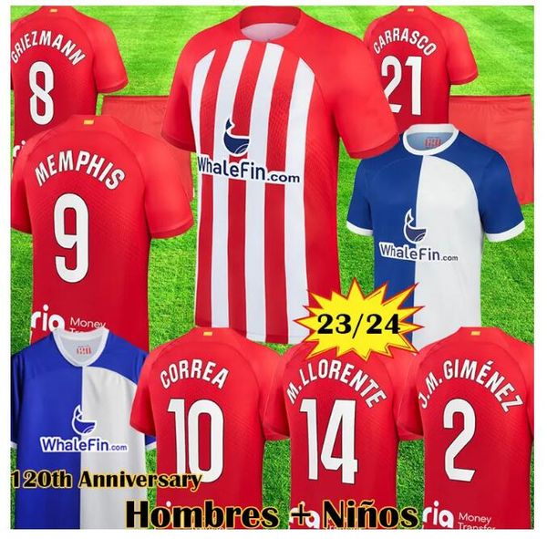 athletic madrids soccer jersey 23/24 griezmann memphis r.de paul football shirts player version kids kit joao felix correa morata koke witse, Black;yellow
athletic madrids soccer jersey 23/24 griezmann memphis r.de paul football shirts player version kids kit joao felix correa morata koke witse, Black;yellow