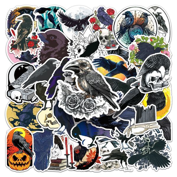 50pcs crow stickers pack waterproof vinyl stickers non-random for car bike luggage lapskateboard scrapbook water bottle decal
50pcs crow stickers pack waterproof vinyl stickers non-random for car bike luggage lapskateboard scrapbook water bottle decal