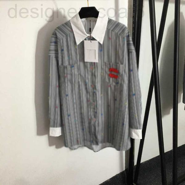 women's blouses & shirts designer 23ss womens clothes shirts blouse chest plush embroidery pocket colorful printed lapel long sleeve st, White
women's blouses & shirts designer 23ss womens clothes shirts blouse chest plush embroidery pocket colorful printed lapel long sleeve st, White