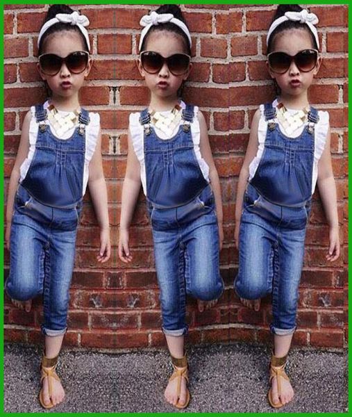 little girls overalls suits children summer outfits kids sleeveless tshirt suspender trousers jeans toddler clothing 9228334, White
little girls overalls suits children summer outfits kids sleeveless tshirt suspender trousers jeans toddler clothing 9228334, White