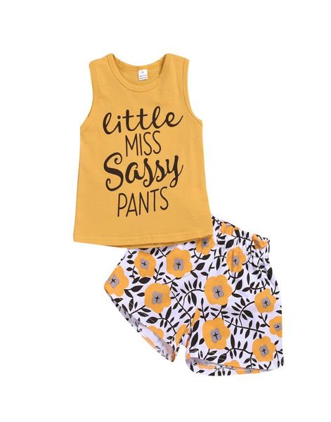baby girl sleeveless vest kids yellow clothing letter printing t shirt floral short pants with headband 3pcs clothing set2702725, White
baby girl sleeveless vest kids yellow clothing letter printing t shirt floral short pants with headband 3pcs clothing set2702725, White