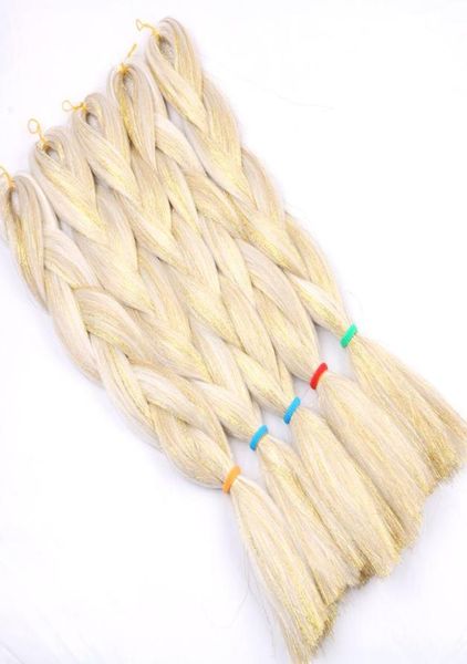 new style synthetic jumbo braids hair mixed bling bling hair tinsel crochet braiding synthetic hair extensions1406544, Black
new style synthetic jumbo braids hair mixed bling bling hair tinsel crochet braiding synthetic hair extensions1406544, Black