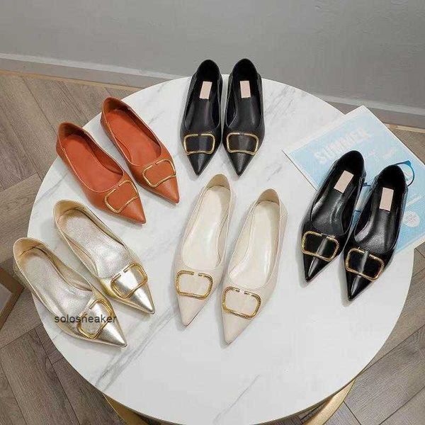 pointed cowhide rivet designer valentinoly dress shoes 100 authentic fashion metal buckle lady leather women flat casual shoe mules princeto, Black
pointed cowhide rivet designer valentinoly dress shoes 100 authentic fashion metal buckle lady leather women flat casual shoe mules princeto, Black