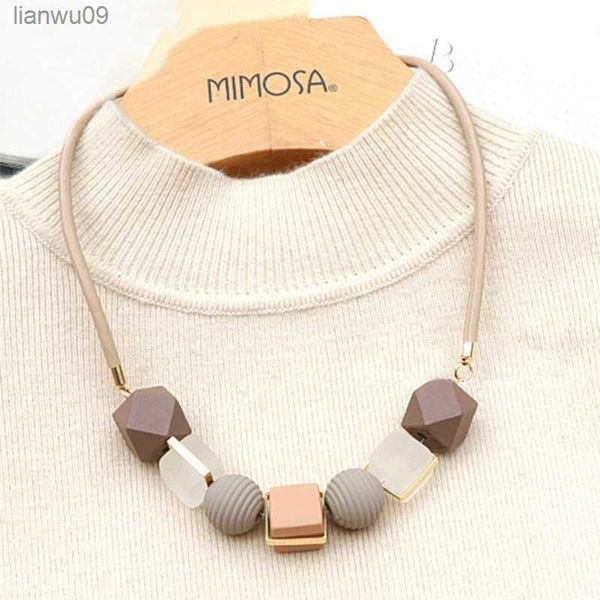 colored wood round beaded pendant necklace trendy sweater chain geometric jewelry accessories for women l230704, Silver
colored wood round beaded pendant necklace trendy sweater chain geometric jewelry accessories for women l230704, Silver