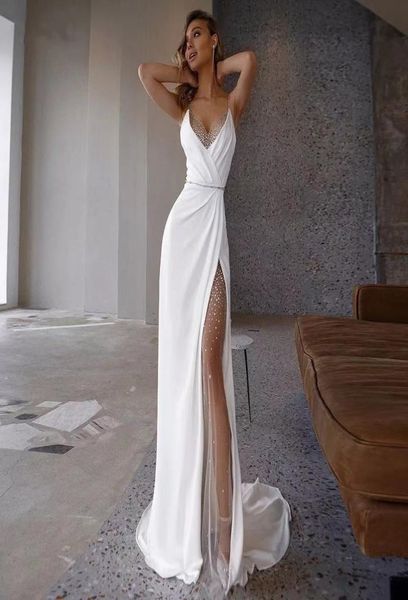 mermaid wedding dress satin beach bridal gowns vneck spaghetti straps luxury slit beading princess party gowns vestido de noiva3129453, White
mermaid wedding dress satin beach bridal gowns vneck spaghetti straps luxury slit beading princess party gowns vestido de noiva3129453, White