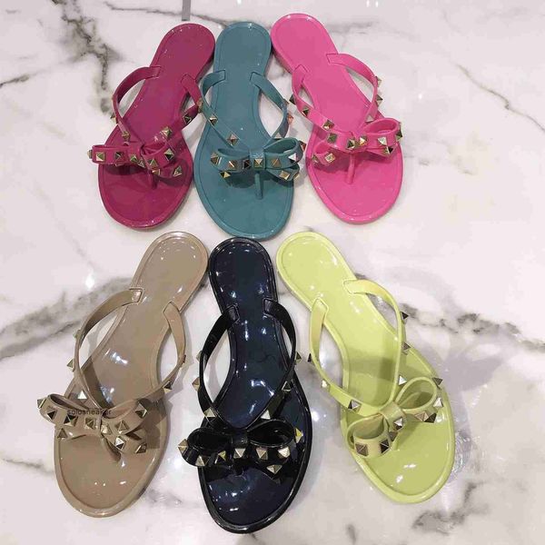 sandal classic beach rivet series flip flops big bow flip flops summer women's flat jelly valentinoly designer es sandals qdwo, Black
sandal classic beach rivet series flip flops big bow flip flops summer women's flat jelly valentinoly designer es sandals qdwo, Black