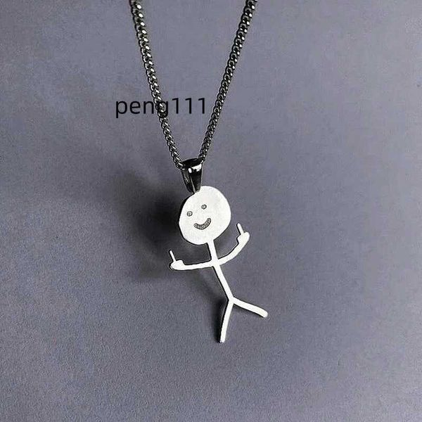 fxck hip hop you doodle necklace for man woman titanium steel middle finger stickman pendant party gift 2022 new trend jewelry, Silver
fxck hip hop you doodle necklace for man woman titanium steel middle finger stickman pendant party gift 2022 new trend jewelry, Silver