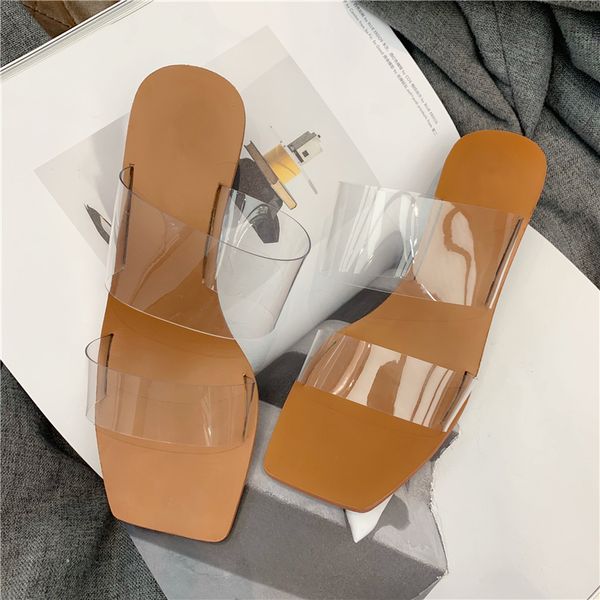 2023 new women's slippers in summer crystal transparent pvc sandals with beach ladies square slippers, Black
2023 new women's slippers in summer crystal transparent pvc sandals with beach ladies square slippers, Black