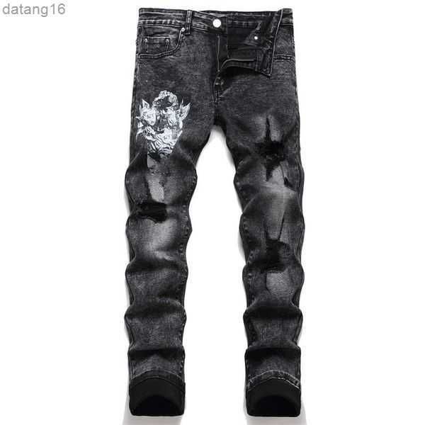 jeans mens designer for pants man white black rock revival biker pant broken hole embroidery hip hop denim letter pantalones 7 h6me, Blue
jeans mens designer for pants man white black rock revival biker pant broken hole embroidery hip hop denim letter pantalones 7 h6me, Blue