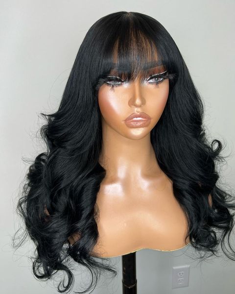 human hair wigs with bangs body wave wig fringe wigs full machine made wig brazilian virgin remy glueless for women, Black;brown
human hair wigs with bangs body wave wig fringe wigs full machine made wig brazilian virgin remy glueless for women, Black;brown