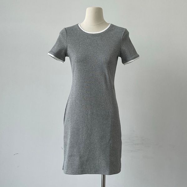 women round collar gray luxury dress short sleeve fashion clothes lady leisure exquisite slim fit one-piece dress, Black;gray
women round collar gray luxury dress short sleeve fashion clothes lady leisure exquisite slim fit one-piece dress, Black;gray