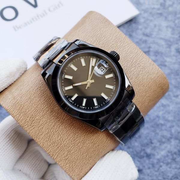 men's automatic mechanical watch: sapphire glass 36mm stainless steel black dial clasp montre de luxe super luminescent waterproof spor, Slivery;brown
men's automatic mechanical watch: sapphire glass 36mm stainless steel black dial clasp montre de luxe super luminescent waterproof spor, Slivery;brown