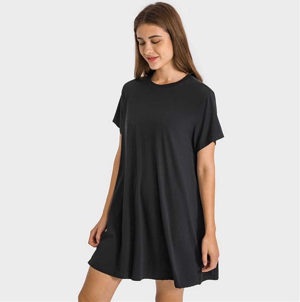 lulus french round neck yoga clothes outdoor casual dresses skin friendly new nake feeling t-shirt new style dress soft loose pleated skirts, Black;gray
lulus french round neck yoga clothes outdoor casual dresses skin friendly new nake feeling t-shirt new style dress soft loose pleated skirts, Black;gray